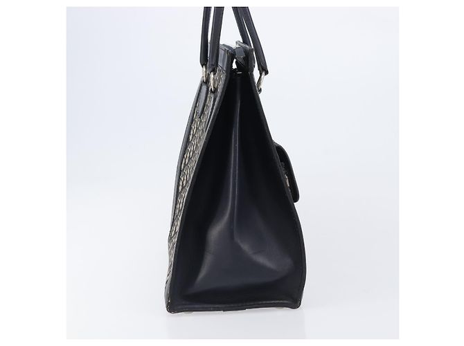 Borsa Tote Christian Dior Trotter Canvas Navy Silver Auth BA15519A Argento Blu navy - vista 3
