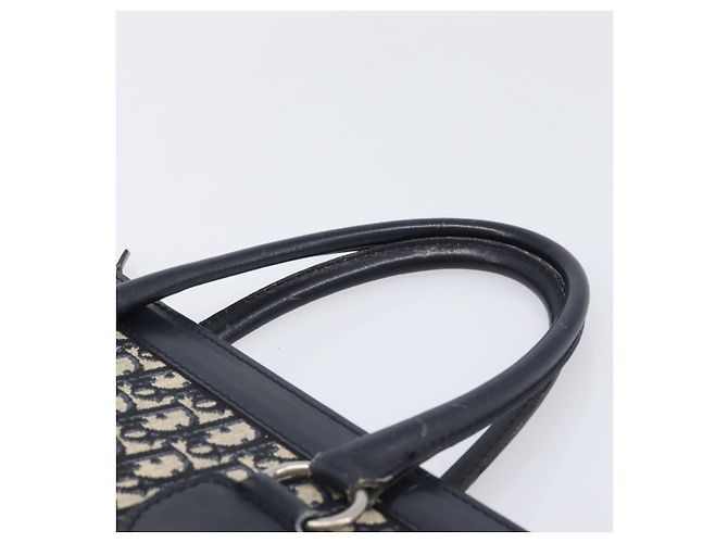 Borsa Tote Christian Dior Trotter Canvas Navy Silver Auth BA15519A Argento Blu navy - vista 8