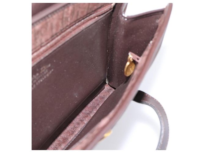 Borsa a mano Christian Dior Trotter Canvas Marrone Oro Auth 201513 D'oro - vista 19