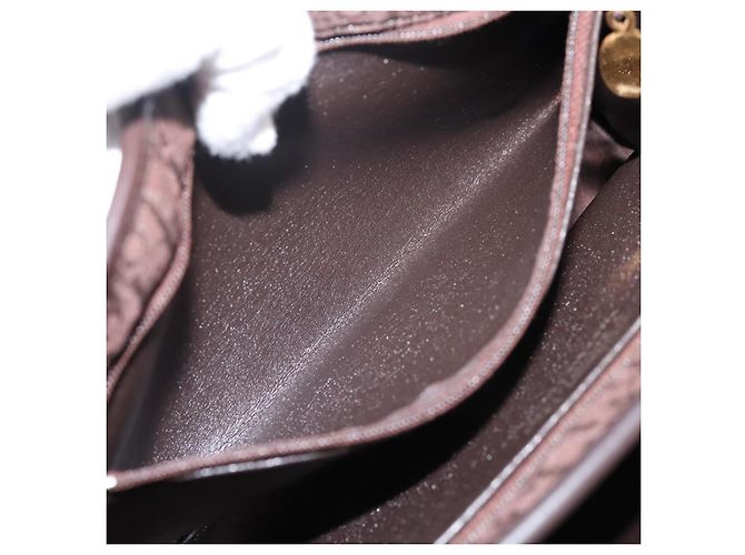 Borsa a mano Christian Dior Trotter Canvas Marrone Oro Auth 201513 D'oro - vista 22