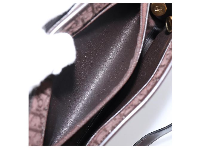 Borsa a mano Christian Dior Trotter Canvas Marrone Oro Auth 201513 D'oro - vista 24