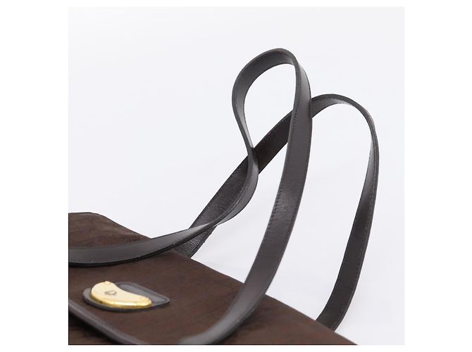Borsa a mano Christian Dior Trotter Canvas Marrone Oro Auth 201513 D'oro - vista 8