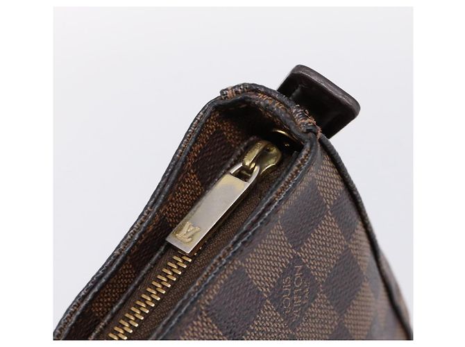 Borsa a tracolla LOUIS VUITTON Damier Ebene Looping MM SPO LV Auth LN162 - vista 19