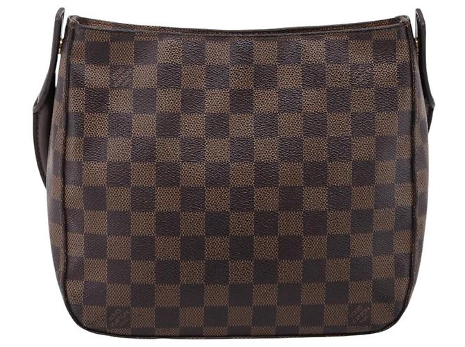 Borsa a tracolla LOUIS VUITTON Damier Ebene Looping MM SPO LV Auth LN162 - vista 2