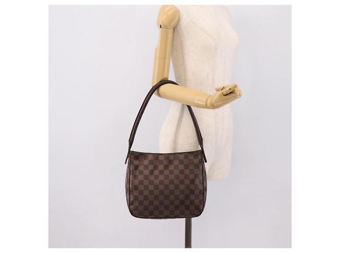 Borsa a tracolla LOUIS VUITTON Damier Ebene Looping MM SPO LV Auth LN162 - vista 25