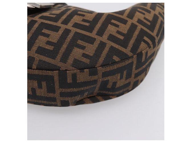 FENDI Zucca Canvas Mamma Baguette Schultertasche Brown Silver Auth bs36368SAM Braun Silber - Ansicht 16