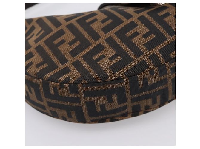 FENDI Zucca Canvas Mamma Baguette Schultertasche Brown Silver Auth bs36368SAM Braun Silber - Ansicht 17