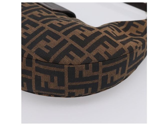 FENDI Zucca Canvas Mamma Baguette Schultertasche Brown Silver Auth bs36368SAM Braun Silber - Ansicht 18