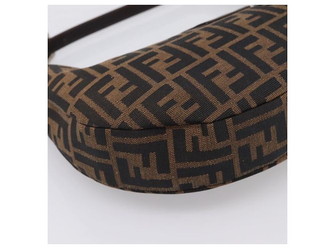 FENDI Zucca Canvas Mamma Baguette Schultertasche Brown Silver Auth bs36368SAM Braun Silber - Ansicht 19