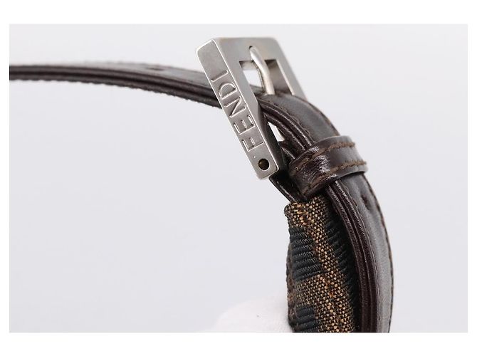 FENDI Zucca Canvas Mamma Baguette Schultertasche Brown Silver Auth bs36368SAM Braun Silber - Ansicht 20