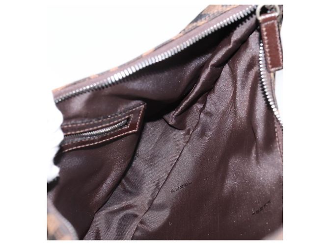 FENDI Zucca Canvas Mamma Baguette Schultertasche Brown Silver Auth bs36368SAM Braun Silber - Ansicht 23