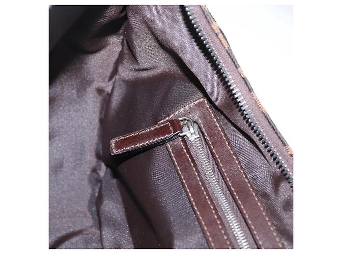 FENDI Zucca Canvas Mamma Baguette Schultertasche Brown Silver Auth bs36368SAM Braun Silber - Ansicht 25