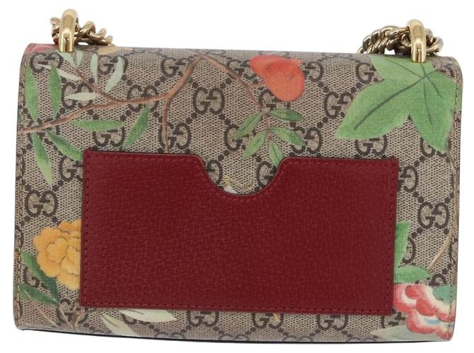 Padlock Borsa a tracolla GUCCI GG Supreme con catena e lucchetto PVC Beige Gold 409487 Auth ka6254V - vista 2