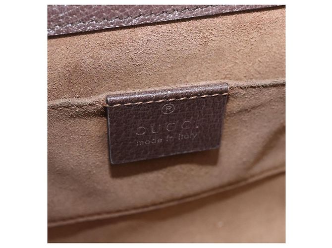 Padlock Borsa a tracolla GUCCI GG Supreme con catena e lucchetto PVC Beige Gold 409487 Auth ka6254V - vista 26