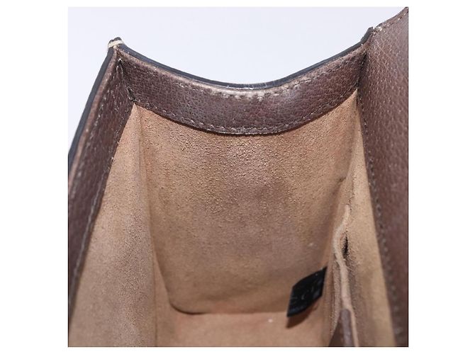 Padlock Borsa a tracolla GUCCI GG Supreme con catena e lucchetto PVC Beige Gold 409487 Auth ka6254V - vista 28