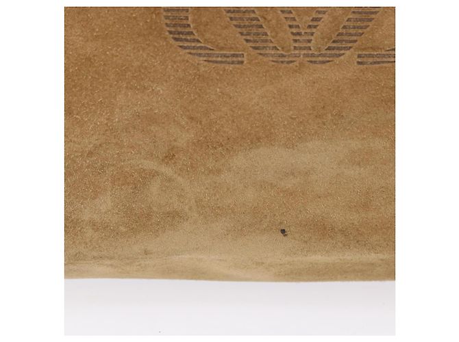 Borsa a mano LOEWE Amazona 32 in camoscio beige tono oro Auth ka6290 - vista 2