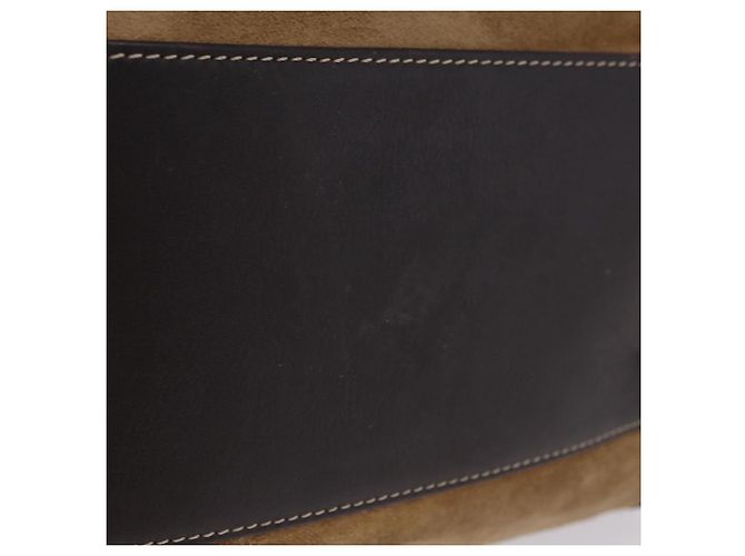 Borsa a mano LOEWE Amazona 32 in camoscio beige tono oro Auth ka6290 - vista 22