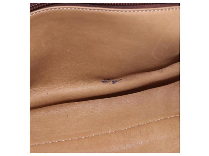 Borsa a mano LOEWE Amazona 32 in camoscio beige tono oro Auth ka6290 - vista 29