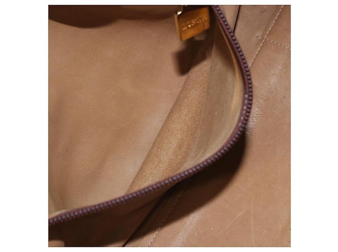 Borsa a mano LOEWE Amazona 32 in camoscio beige tono oro Auth ka6290 - vista 34