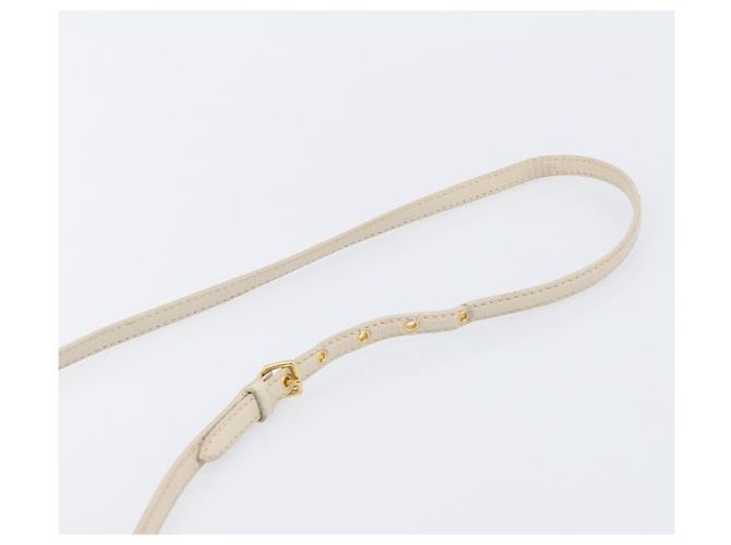 Borsa Miu Miu Matelassé in pelle verniciata 2way White Gold Auth 204394 Bianco D'oro - vista 17