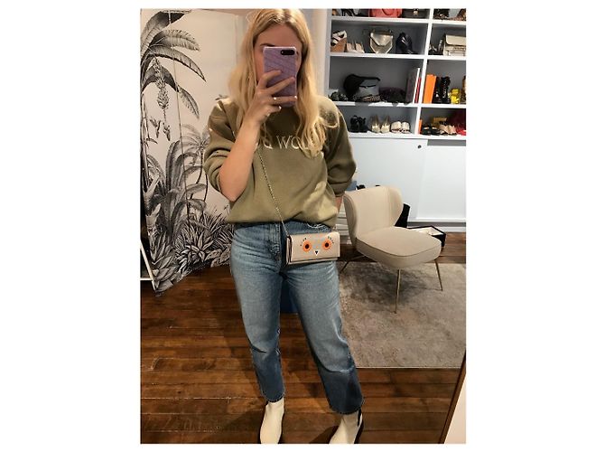 Borsa portafoglio Fendi in pelle beige - vista 11