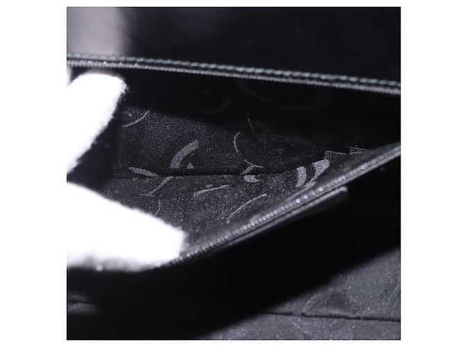 Borsa Salvatore Ferragamo Vala in pelle nera e oro autentica 205098 Nero D'oro - vista 23