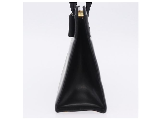 Borsa Salvatore Ferragamo Vala in pelle nera e oro autentica 205098 Nero D'oro - vista 5