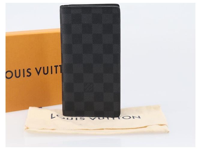 LOUIS VUITTON Damier Graphite Portefeuille Plaza Wallet N62665 LV Auth 203066V Damier ebene - vista 12