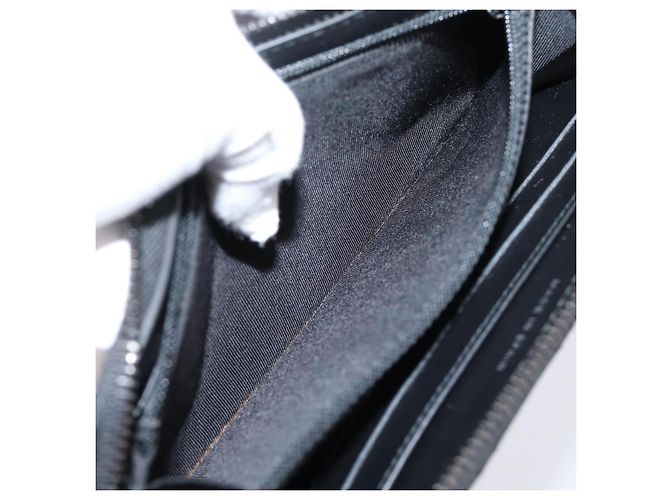 Portafoglio lungo CHANEL Matelasse in pelle nera CC Auth 204111V Nero - vista 9