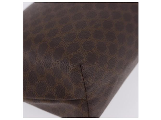 Céline Pouch CELINE Macadam Canvas PVC Leather Brown Gold Auth ki6839 Marrone D'oro - vista 14