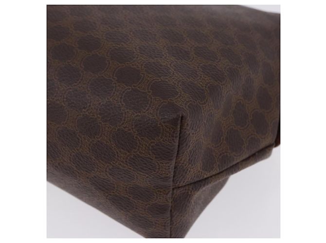 Céline Pouch CELINE Macadam Canvas PVC Leather Brown Gold Auth ki6839 Marrone D'oro - vista 17