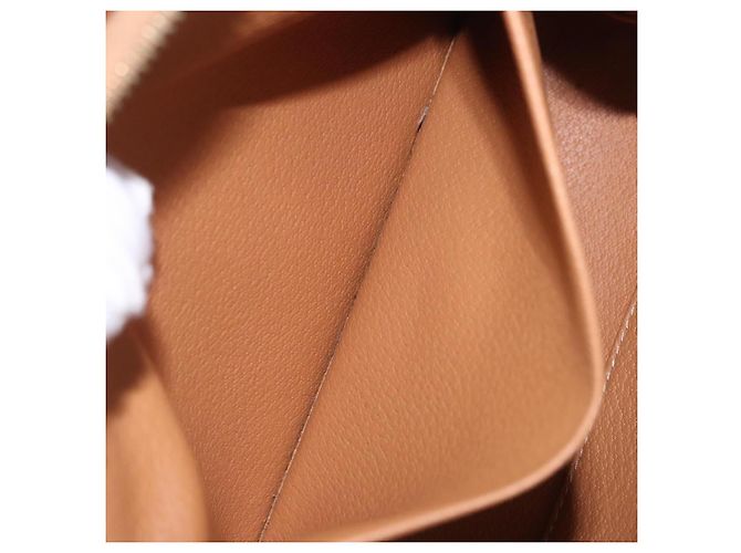 Céline Pouch CELINE Macadam Canvas PVC Leather Brown Gold Auth ki6839 Marrone D'oro - vista 25