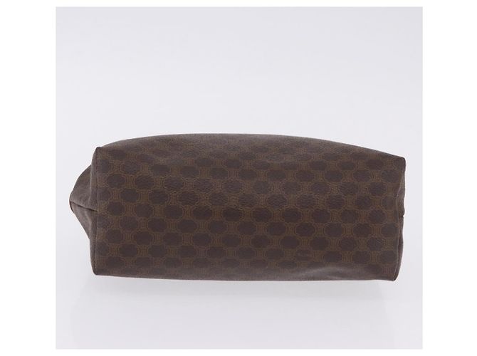 Céline Pouch CELINE Macadam Canvas PVC Leather Brown Gold Auth ki6839 Marrone D'oro - vista 6