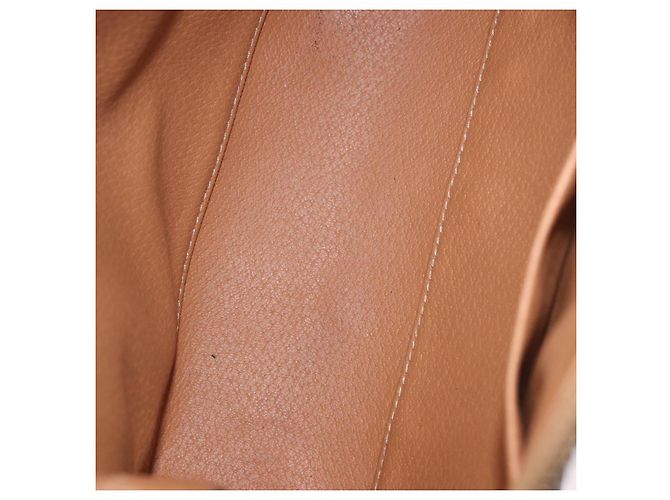 Céline Pouch CELINE Macadam Canvas PVC Leather Brown Gold Auth ki6839 Marrone D'oro - vista 9