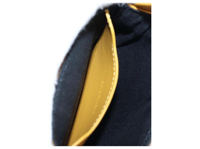 Christian Dior Trotter Canvas Rock Shoulder Pouch Yellow Silver Auth 203620M Argento Giallo - vista 25