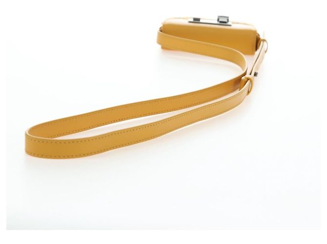 Christian Dior Trotter Canvas Rock Shoulder Pouch Yellow Silver Auth 203620M Argento Giallo - vista 7