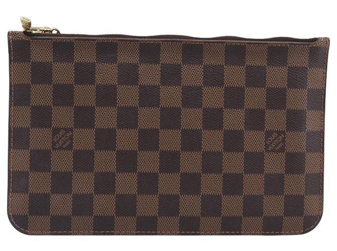 LOUIS VUITTON Damier Ebene Neverfull MM Pouch LV Auth 204437A - vista 13