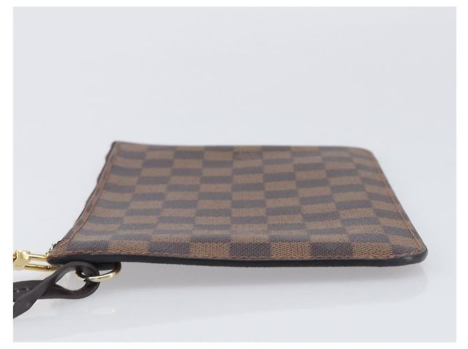 LOUIS VUITTON Damier Ebene Neverfull MM Pouch LV Auth 204437A - vista 4