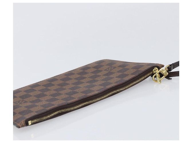 LOUIS VUITTON Damier Ebene Neverfull MM Pouch LV Auth 204437A - vista 5