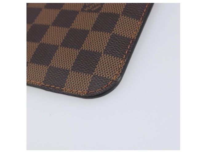 LOUIS VUITTON Damier Ebene Neverfull MM Pouch LV Auth 204437A - vista 7