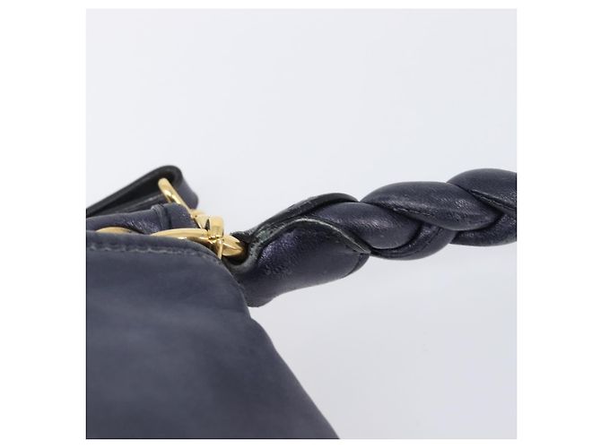 Borsa a mano Miu Miu Matelassé in pelle 2way Navy tono oro Auth 167624V Blu navy - vista 16