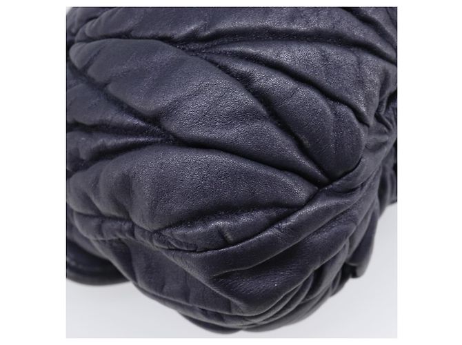 Borsa a mano Miu Miu Matelassé in pelle 2way Navy tono oro Auth 167624V Blu navy - vista 23