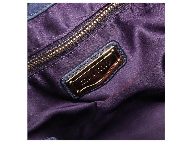 Borsa a mano Miu Miu Matelassé in pelle 2way Navy tono oro Auth 167624V Blu navy - vista 31
