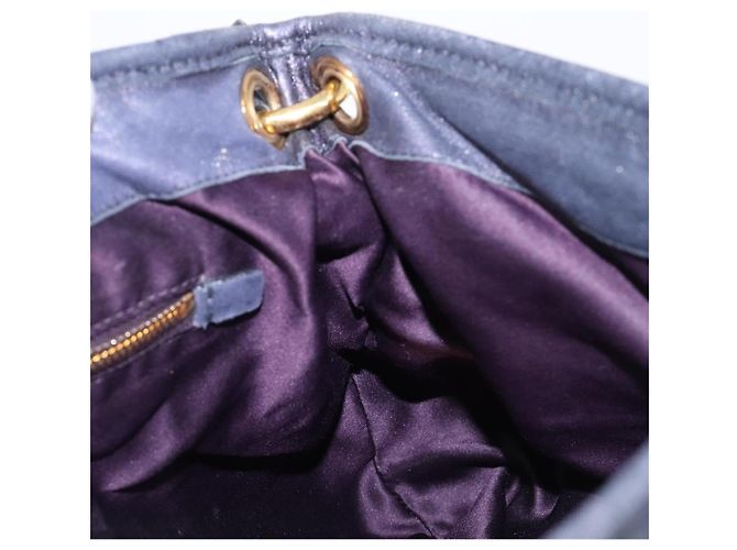 Borsa a mano Miu Miu Matelassé in pelle 2way Navy tono oro Auth 167624V Blu navy - vista 32