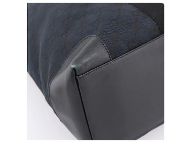 Borsa a mano GUCCI GG Canvas Nero Argento 002 1093 3444 Auth 201351 - vista 15