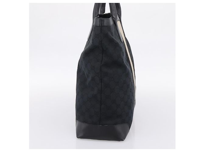 Borsa a mano GUCCI GG Canvas Nero Argento 002 1093 3444 Auth 201351 - vista 4