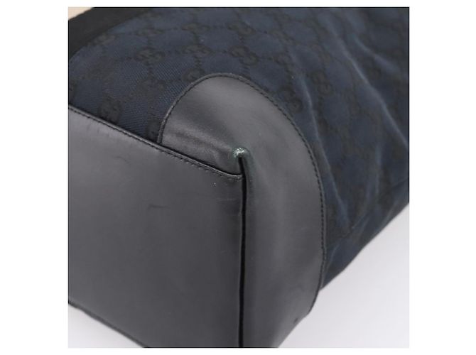 Borsa a mano GUCCI GG Canvas Nero Argento 002 1093 3444 Auth 201351 - vista 8
