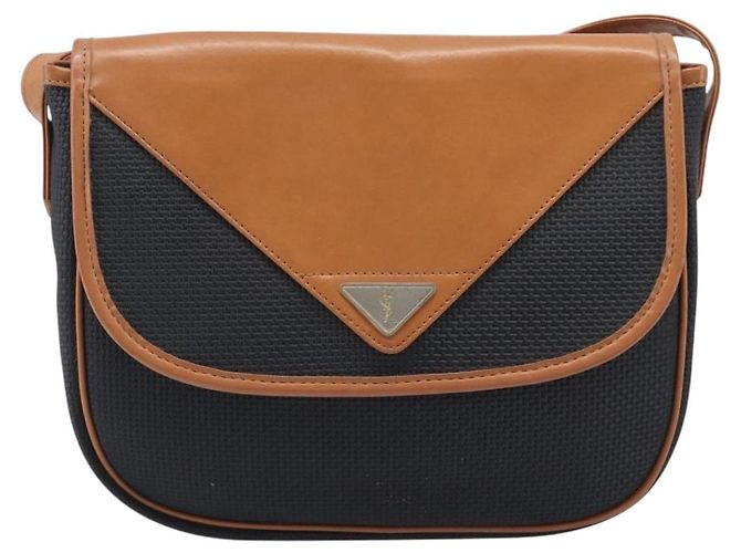 Autre Marque Borsa a tracolla SAINT LAURENT PVC Canvas Black Gold Auth 201465 Nero D'oro - vista 13