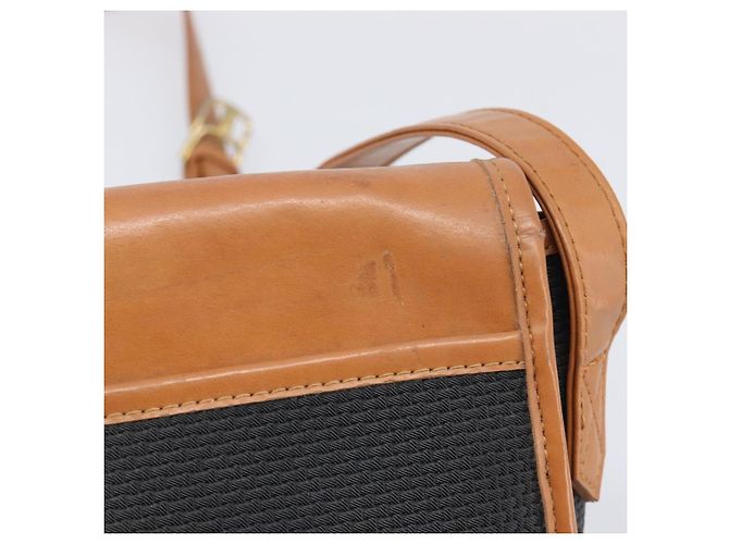 Autre Marque Borsa a tracolla SAINT LAURENT PVC Canvas Black Gold Auth 201465 Nero D'oro - vista 20