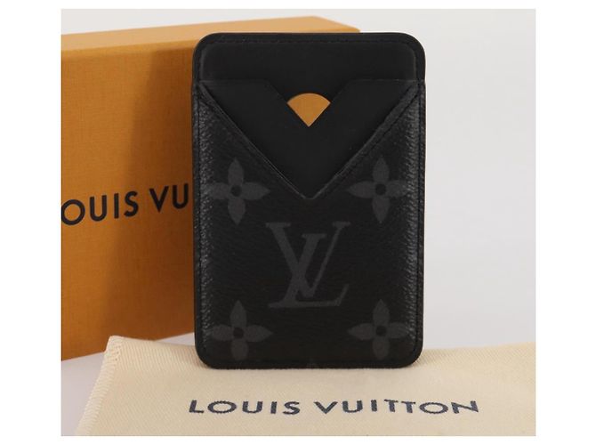 LOUIS VUITTON Monogram Eclipse Porte Cartes Magnet Card Case M12602 Auth 204803V Monograma - vista 12